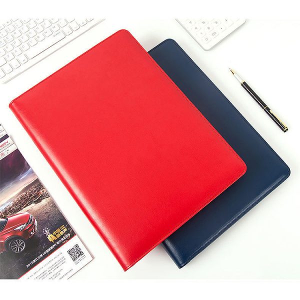 Wholesale Logo Multifunctional Portable Notebook Document Folder Calculator A4 Leather Portfolio Folder office business gift set - Image 6