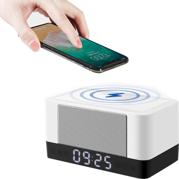 Hot Product Mini Alarm Clocks Portable Wireless Speaker With Color Changing Light Led - Image 2