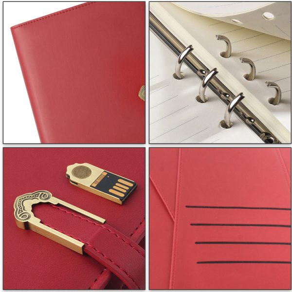 Custom Logo Planner Notebook From Loose-leaf Notebook With 2G 4G 8G 16G Usb Gift Packing - Image 2