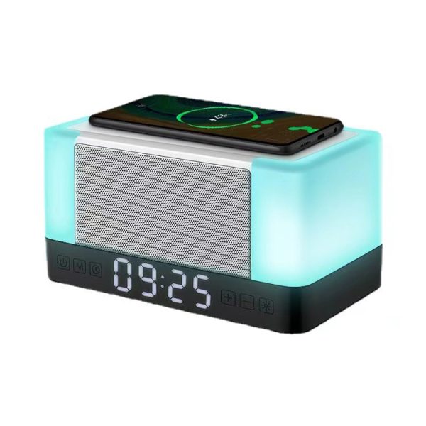Hot Product Mini Alarm Clocks Portable Wireless Speaker With Color Changing Light Led - Image 4