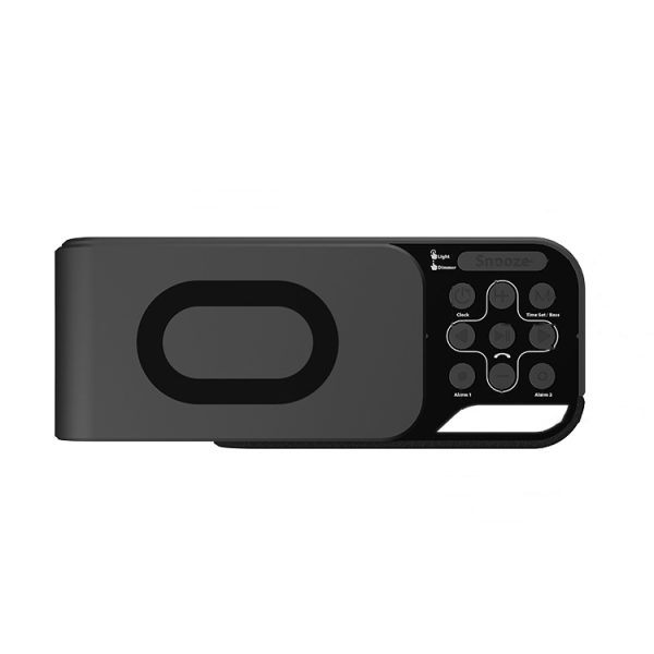 Custom Personal portable speaker FM radio with alarm clock LED digital display wireless charging speaker - Image 5