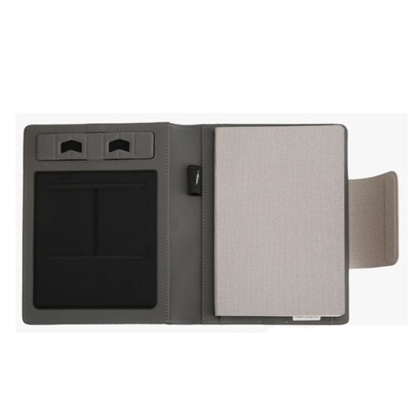 Custom A5 Business Office Gift Box Set Wireless Charging Book with Leather Cover Lighting Logo Planner Notebook Power Bank - Image 6