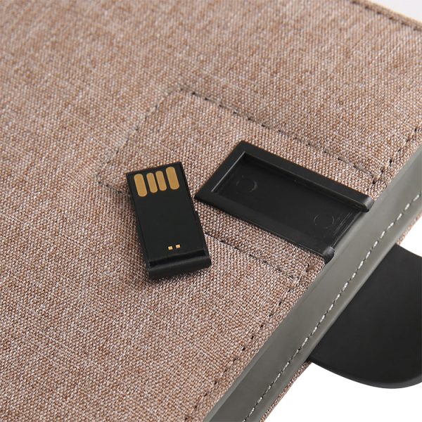 Custom Gifts Power bank Notebook with USB Flash Drive A4 A5 A6 PU Leather Wireless Charger Powered Diary - Image 6