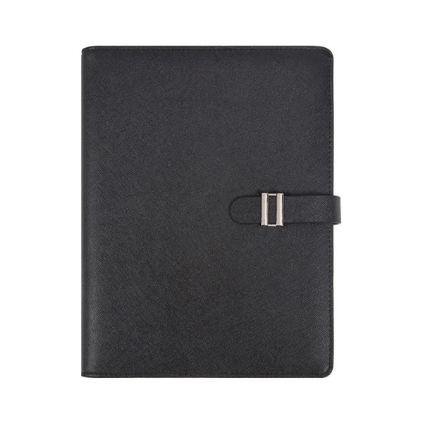 Premium Custom Logo Notebook A5 PU leather hardcover notepad journal notebook metal buckle - Image 2