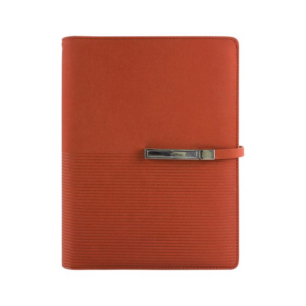 A5 Notebook Custom Logo Pu Leather Organizer Diary 6 Rings Agenda with Magnetic Closure - Image 5