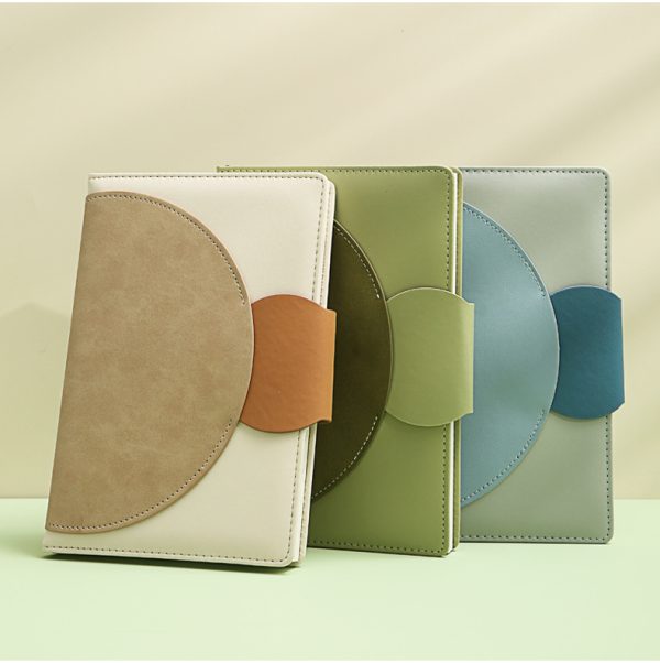 A5 Custom Logo Office Record Stationery PU Leather Cover Business Planner Agenda Notebook With Insert Buckle - Image 3