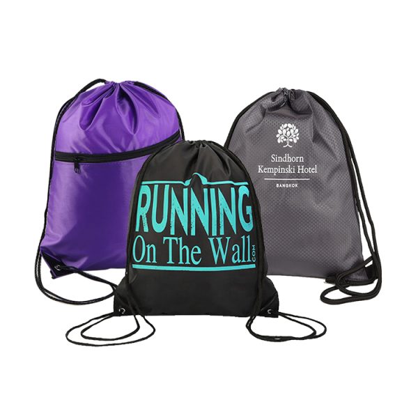 Custom Designed Promotional Sport Drawstring Backpacks Personalized Polyester Backpack Sublimation Printing for Sports Events