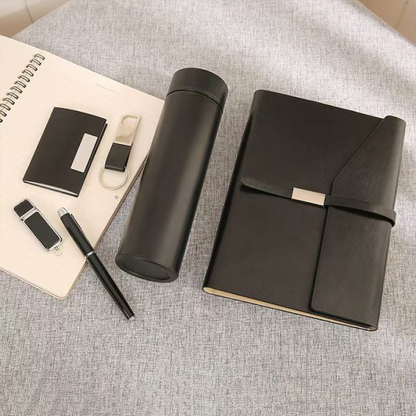 Luxury Business Anniversary Gift Set Custom Logo Includes Promotional Vacuum Bottle Notebook Umbrella-for Christmas New Year - Image 3