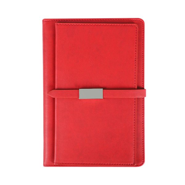 Custom A5 Pocket Office Diary Notepad Multifunction Business Journal Notebook Leather Cover Metal Buckle Promotions
