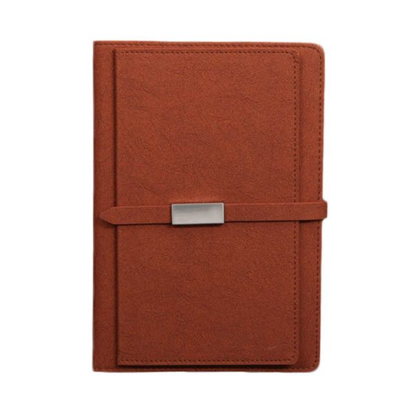 Custom A5 Pocket Office Diary Notepad Multifunction Business Journal Notebook Leather Cover Metal Buckle Promotions - Image 2