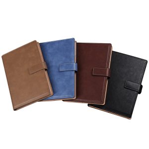 Custom Logo A5 Notebook with PU Leather Hardcover and Magnetic Closure Promotional Diary Journal Planner Giveaway Gift