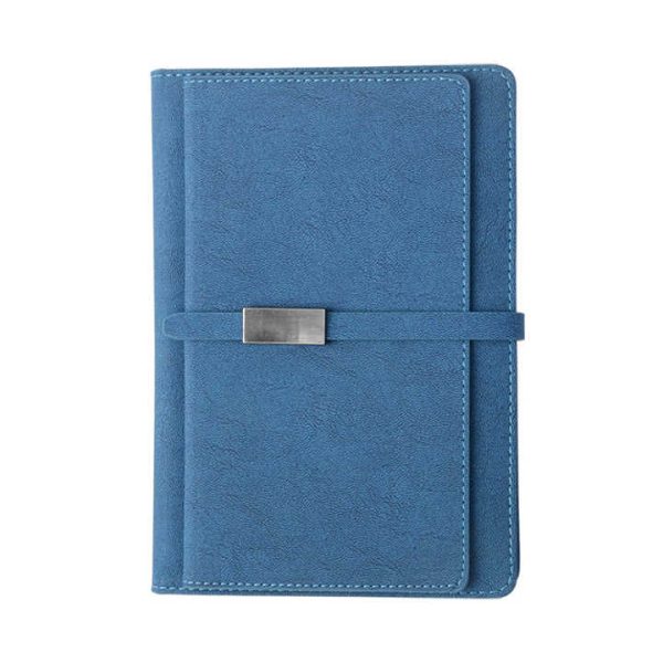 Custom A5 Pocket Office Diary Notepad Multifunction Business Journal Notebook Leather Cover Metal Buckle Promotions - Image 4